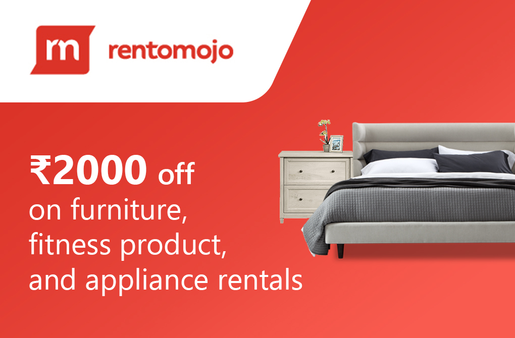 Rs.2000 off on furniture, fitness products, and appliance rentals