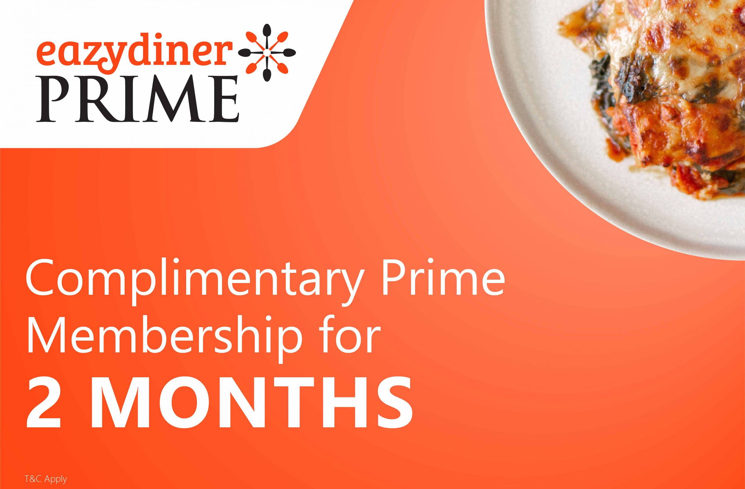 Complimentary 2-month EazyDiner Prime membership
