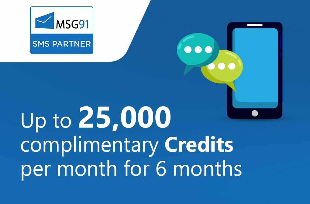 Free 25000 Messaging credits per month