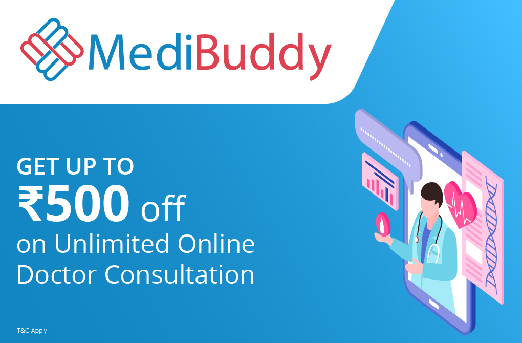 Rs.500 off on Medibuddy Gold