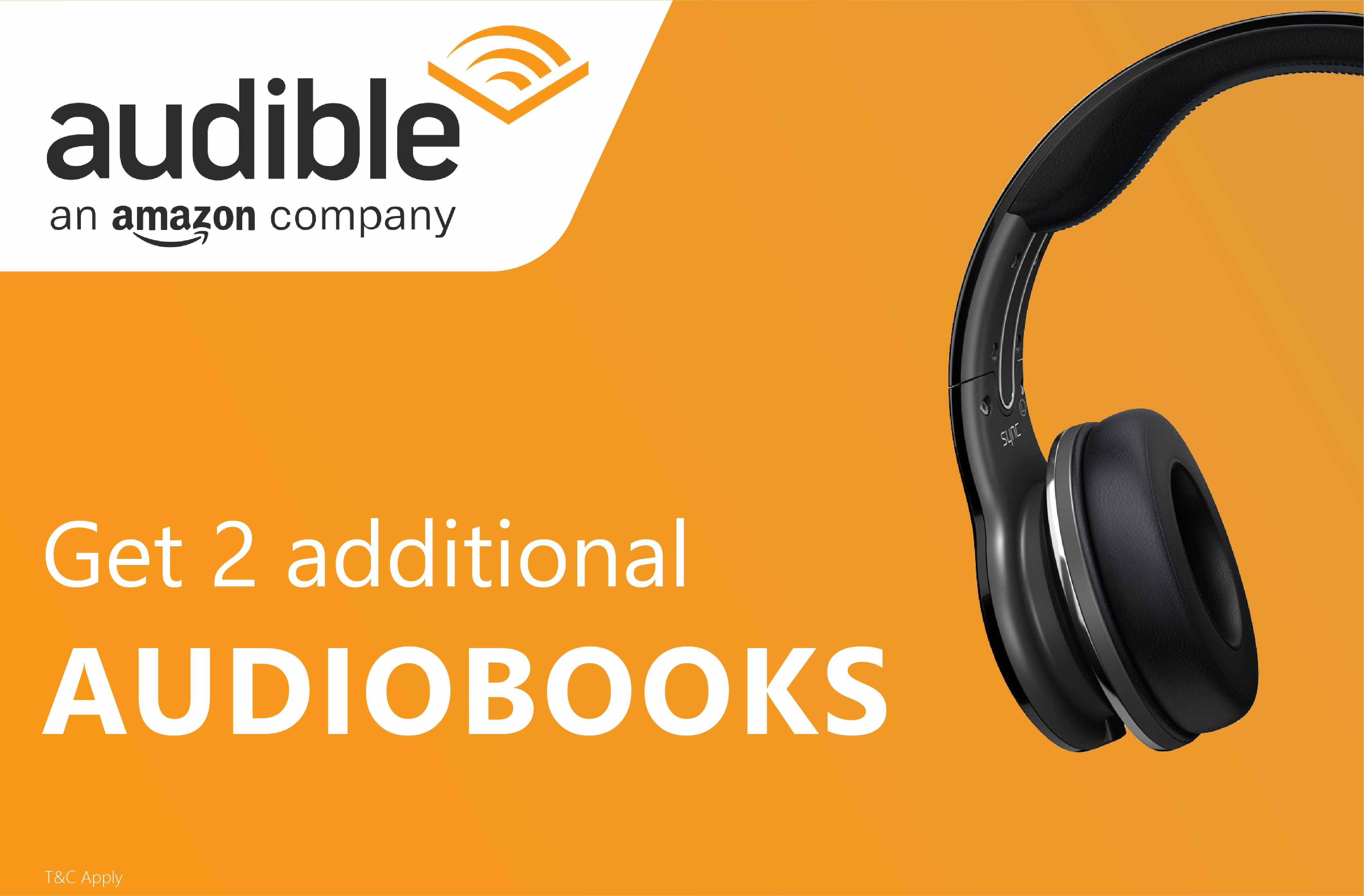 Get 2 additional audiobooks from Audible