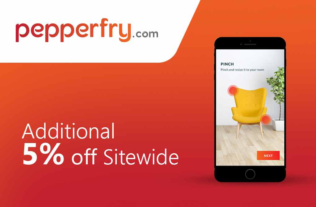 Get extra 5% off from Pepperfry