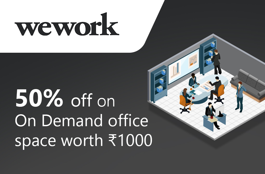 50% off on on-demand office space worth Rs.1000