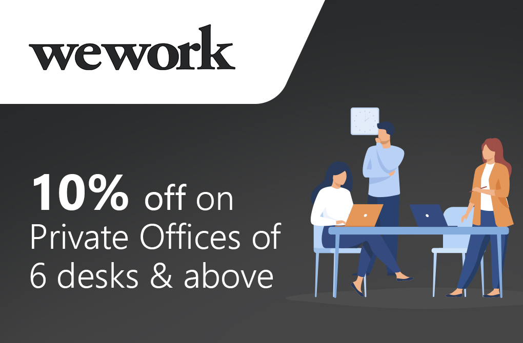 10% off on Private Office of 6 desks & above