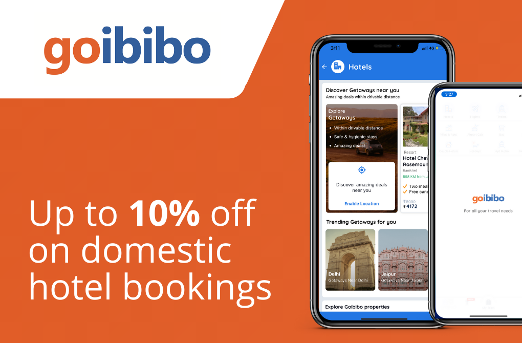 Up to Rs.5000 off on domestic hotel bookings