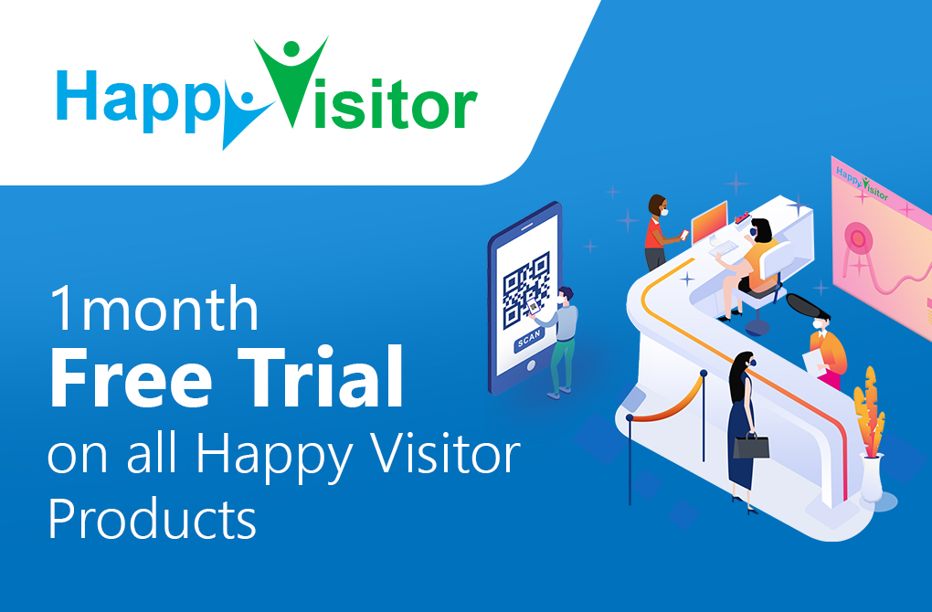 Get 1 month free trial of Visitor Management from Happy Visitor