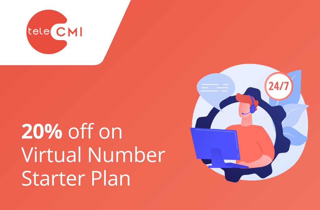 20% off on virtual number Starter Plan