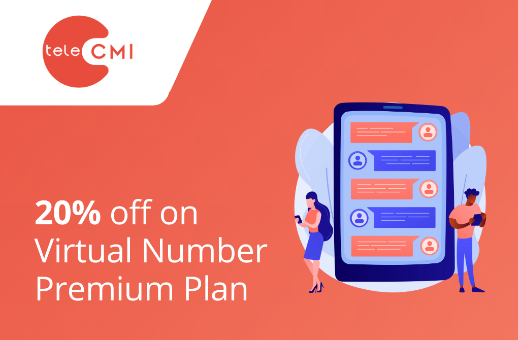 20% off on virtual number Premium Plan