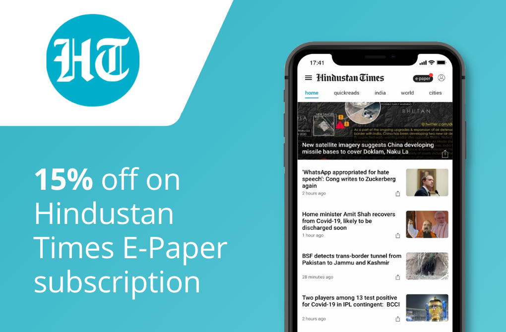 15% off from Hindustan Times